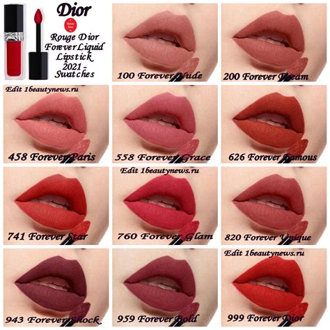 rouge dior forever dior|Rouge Dior forever liquid swatches.